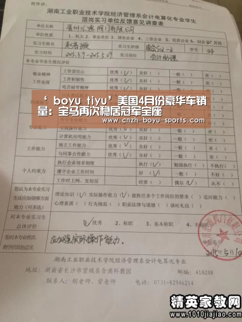 ‘ boyu tiyu’美国4月份豪华车销量:宝马再次稳居冠军宝座(图1) 博鱼官网